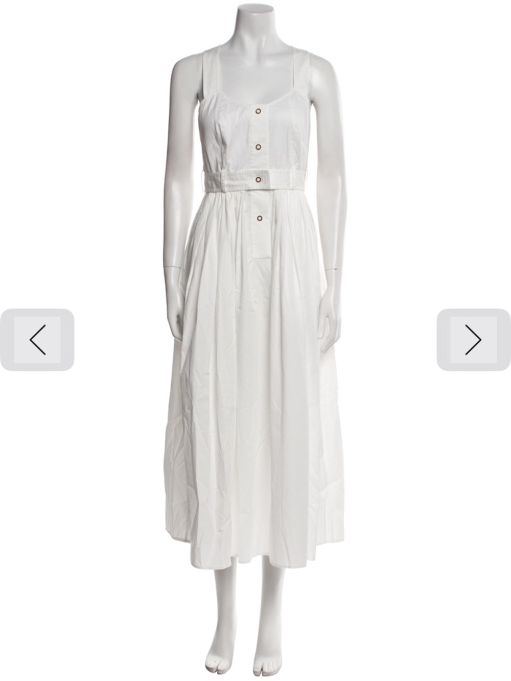 HUNTER BELL White Button-Front Maxi dress size XS NWT